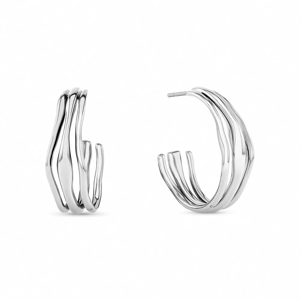 Calvin Klein 凱文克萊 CK Wavy 波浪耳環/ 35000720