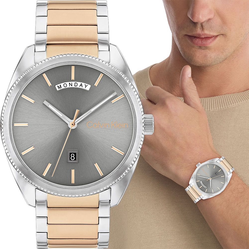 Calvin Klein 凱文克萊 CK Progress 星期日期手錶-42mm/ 25200449