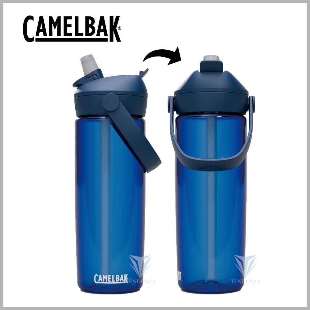【CamelBak】CB2854405060 600ml Flip Straw多水吸管水瓶RENEW 牛津藍