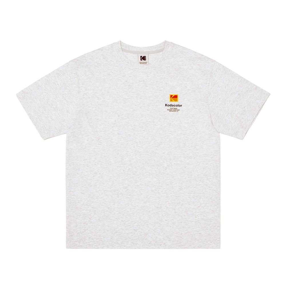 韓國 KODAK 運動風格印花短袖T恤 灰混色MELANGE GREY/ S