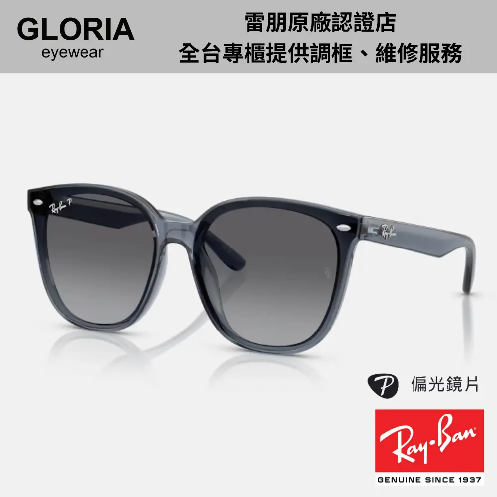 Ray Ban｜RB4423D-6592T3 橢圓膠框偏光太陽眼鏡/ 公司貨