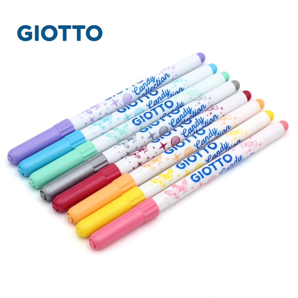 閃光滿滿點亮作品➤GIOTTO糖果系閃亮彩色筆/ 8色