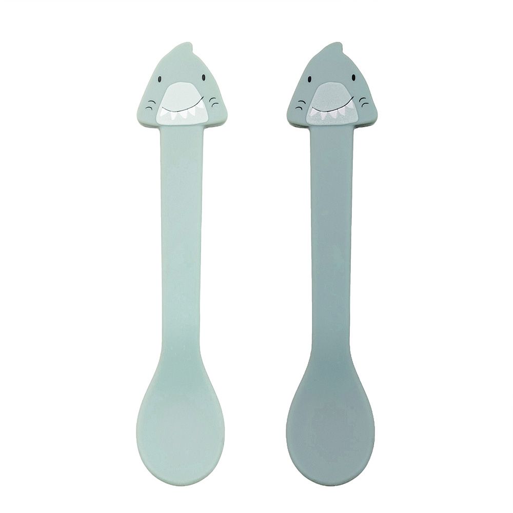trixie動物造型矽膠湯匙2入組/ 嘟嘟鯊魚