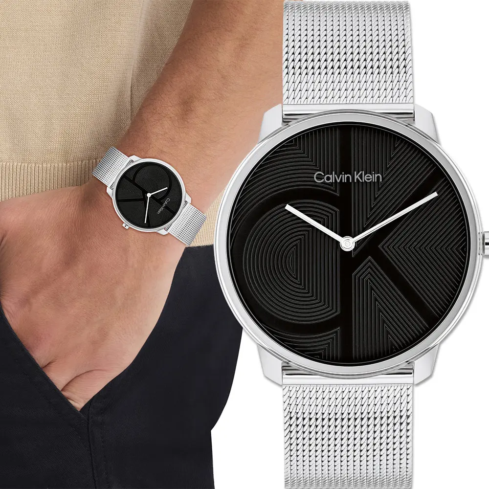 Calvin Klein 凱文克萊 CK Iconic Logo 米蘭帶手錶-40mm/ 25300012