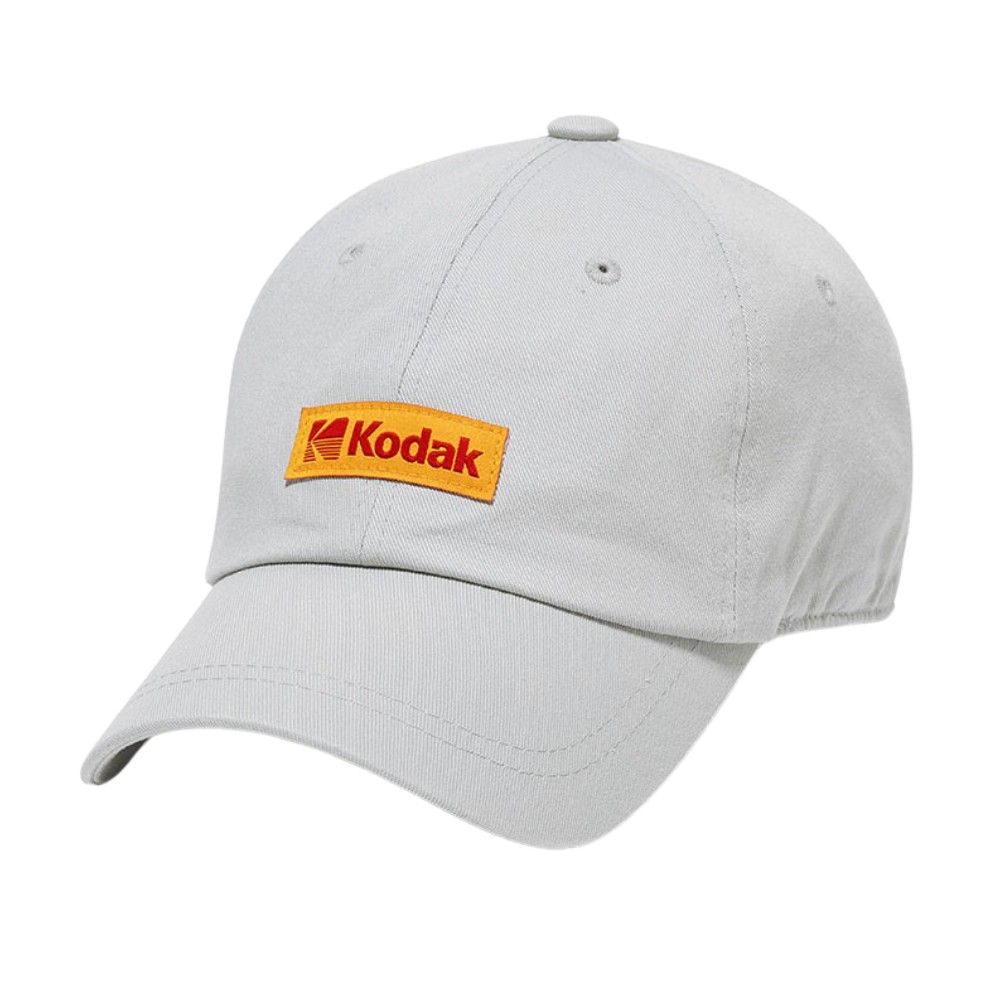 韓國 KODAK 經典標誌棉質棒球帽 淺灰色LIGHT GREY/ L-XL