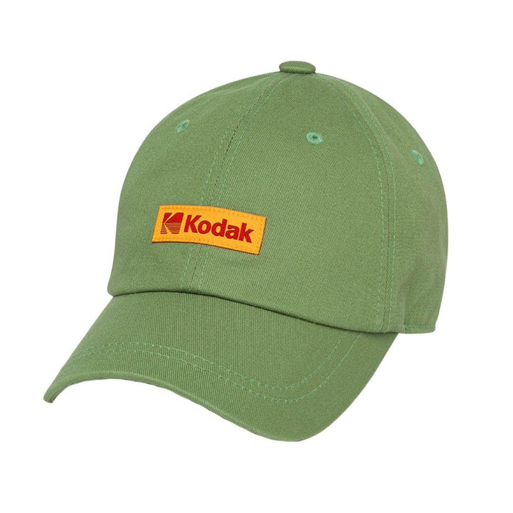 韓國 KODAK 經典標誌棉質棒球帽 卡其色KHAKI/ L-XL