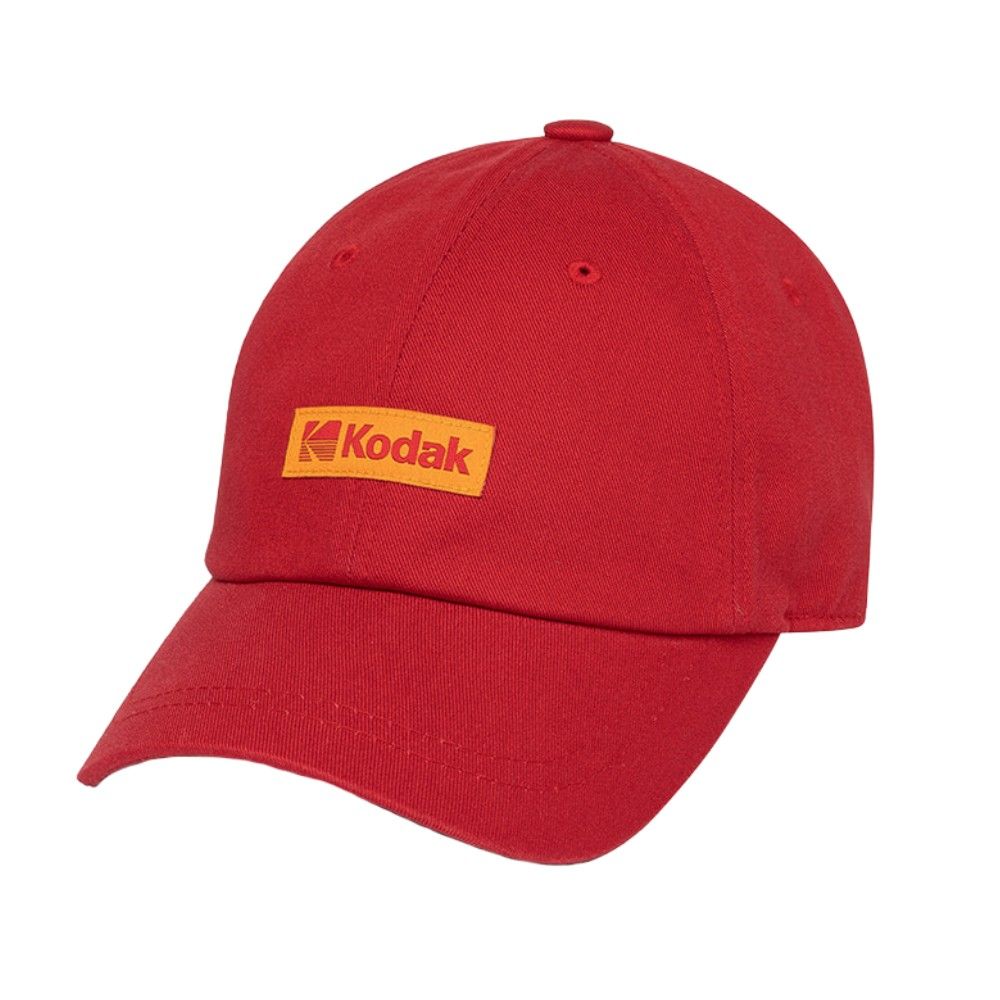 韓國 KODAK 經典標誌棉質棒球帽 紅色RED/ S-M