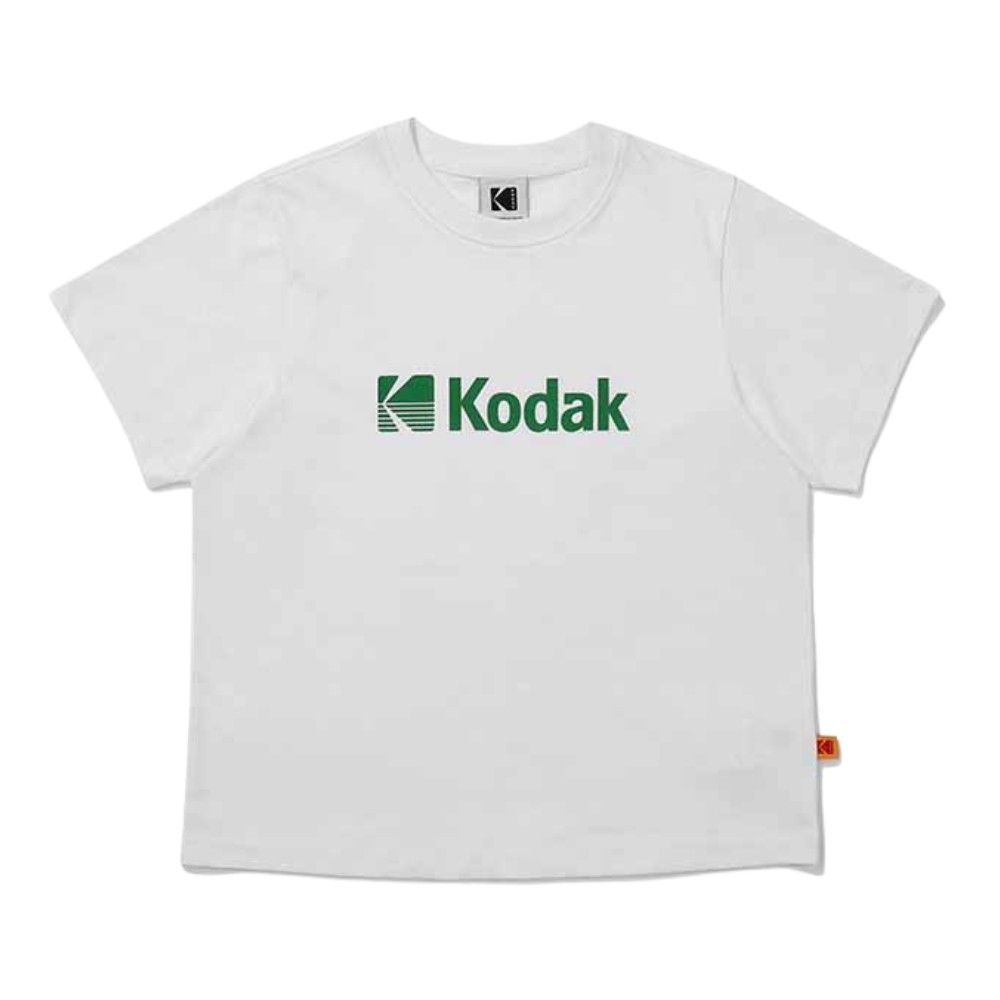 韓國 KODAK 女款經典標誌短版短袖T恤 白色WHITE/ M
