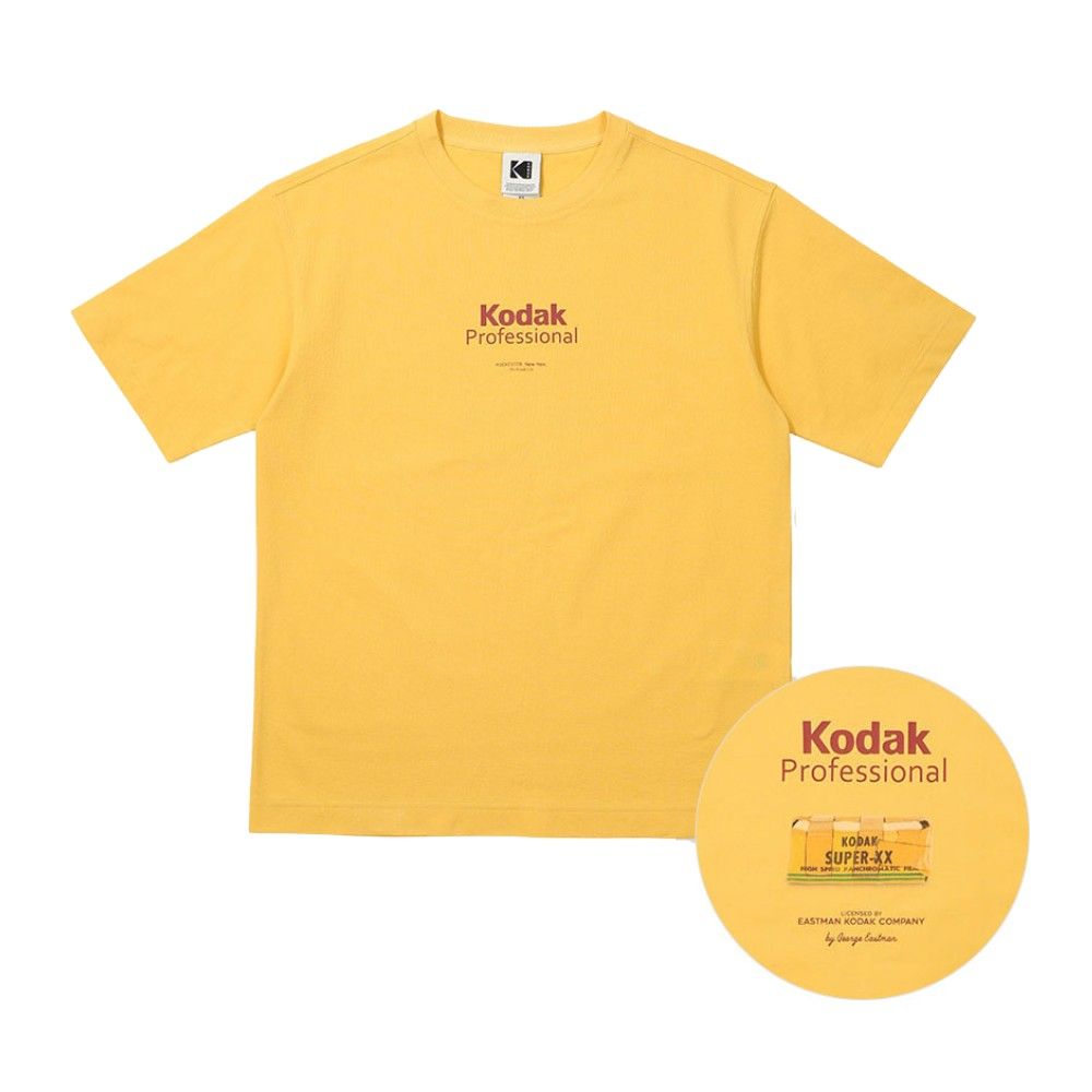 韓國 KODAK 春日色彩相片設計短袖T恤/ 黃色YELLOW/ XS
