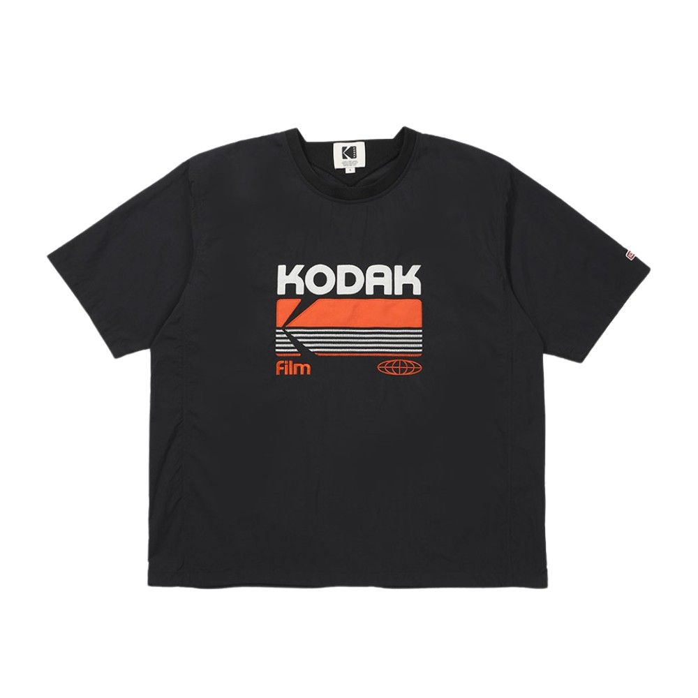 韓國 KODAK 街頭圖案尼龍短袖T恤/ 黑色BLACK/ S