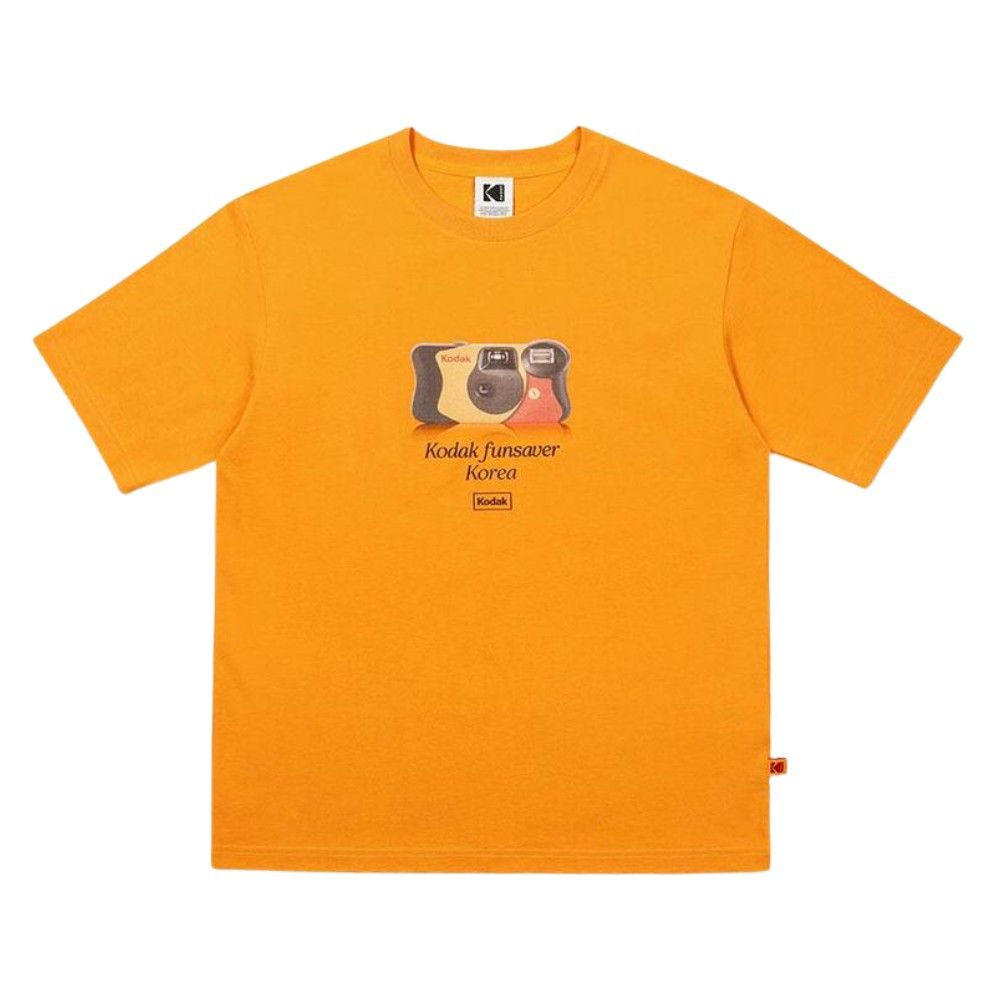 韓國 KODAK 相機圖像印花短袖T恤 黃色YELLOW/ S