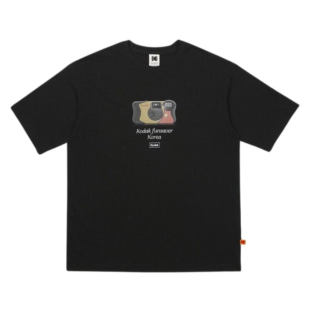 韓國 KODAK 相機圖像印花短袖T恤 黑色BLACK/ S