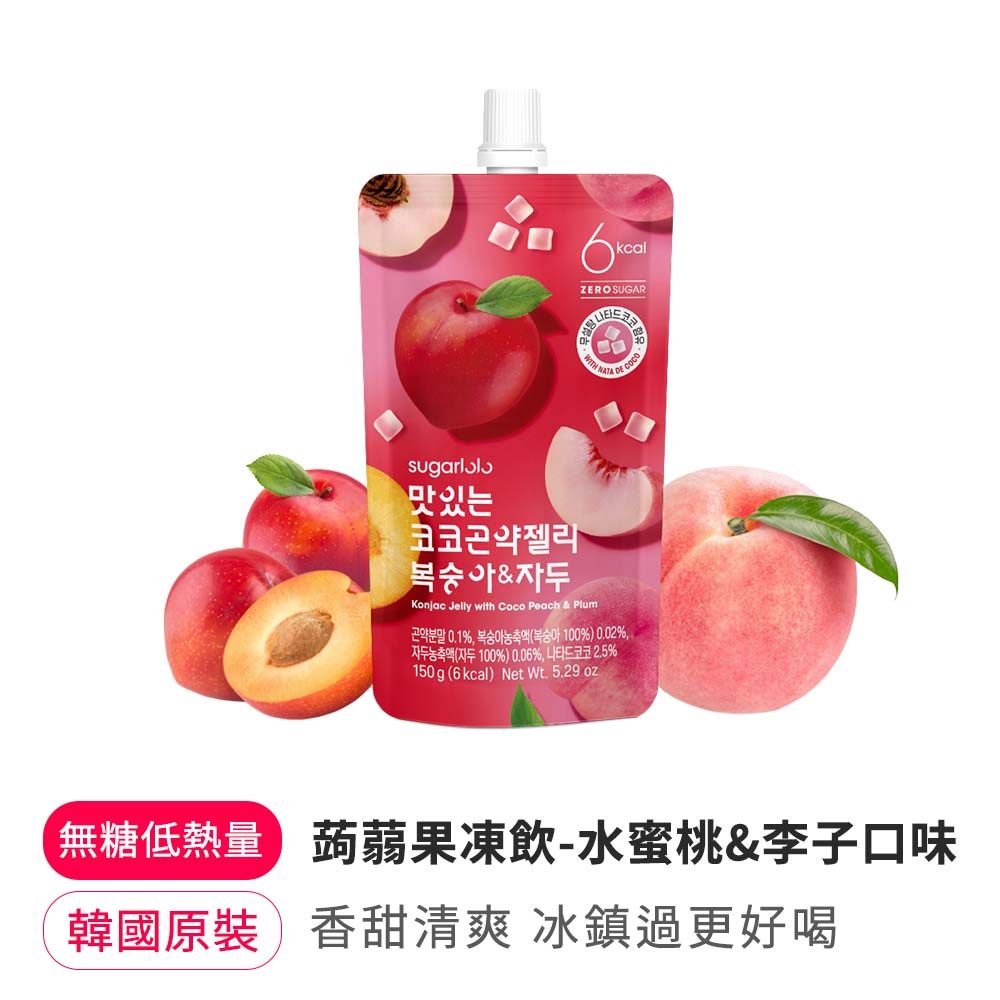 【韓味不二】INTAKE-蒟蒻果凍飲-水蜜桃&李子口味150ml*10包*2盒