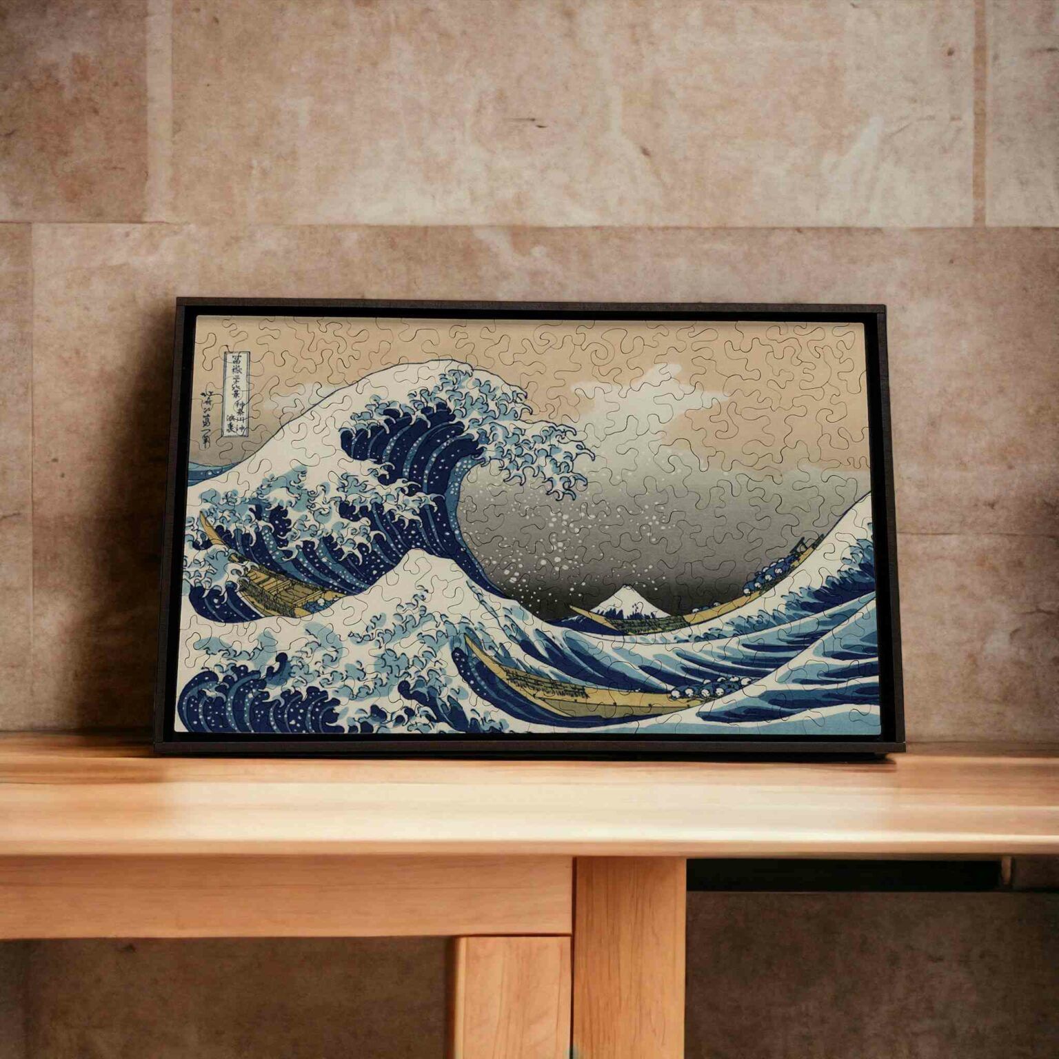 良繪製所CLASSYMOKU壁虎拼圖/ 葛飾北齋/ 神奈川沖浪裏/ 150片