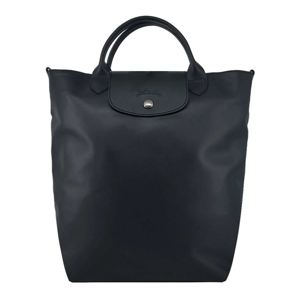 LONGCHAMP LE PLIAGE XTRA系列牛皮手提包(中/黑)/平行輸入