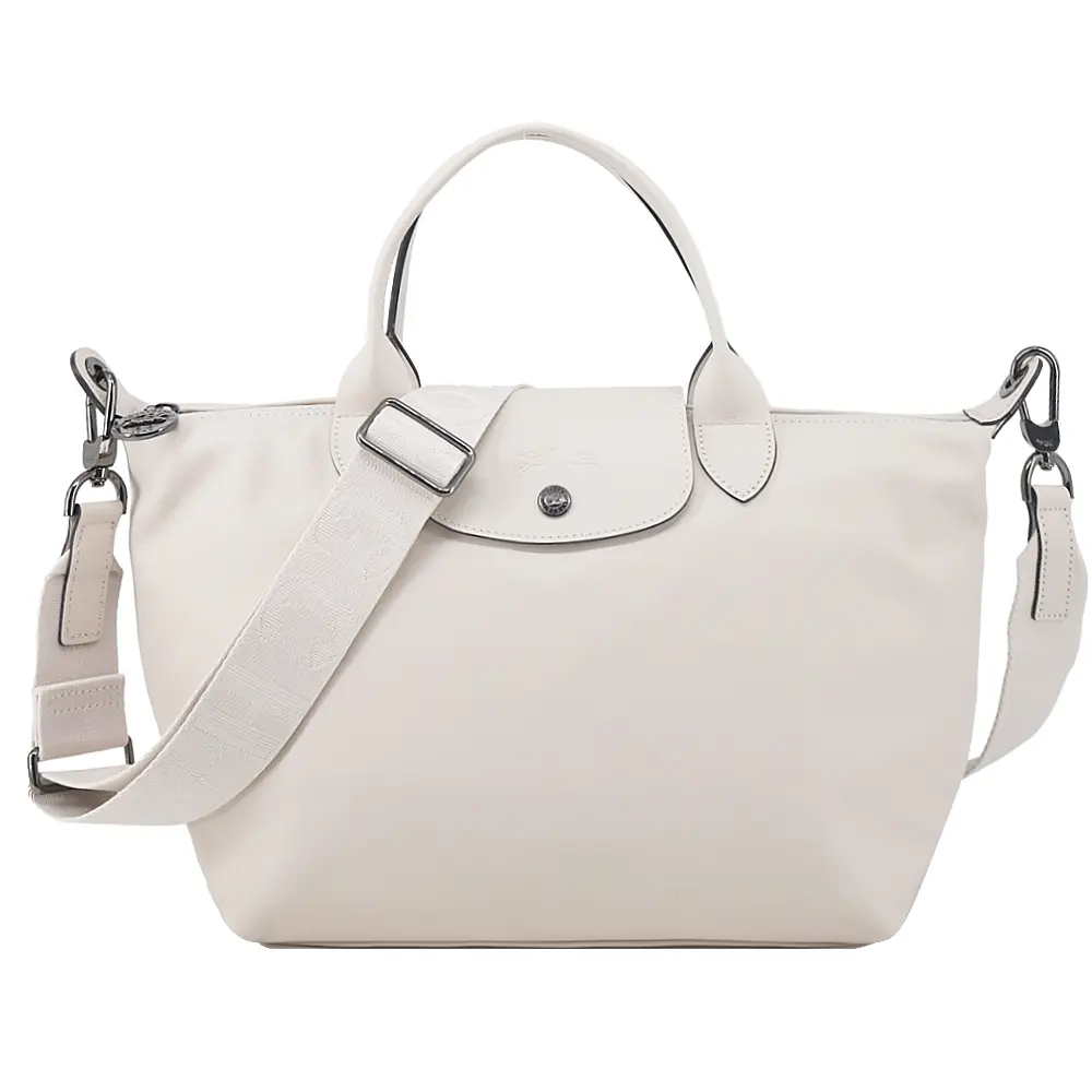 LONGCHAMP LE PLIAGE XTRA系列牛皮手提/斜背兩用水餃包(小/白紙)/平行輸入
