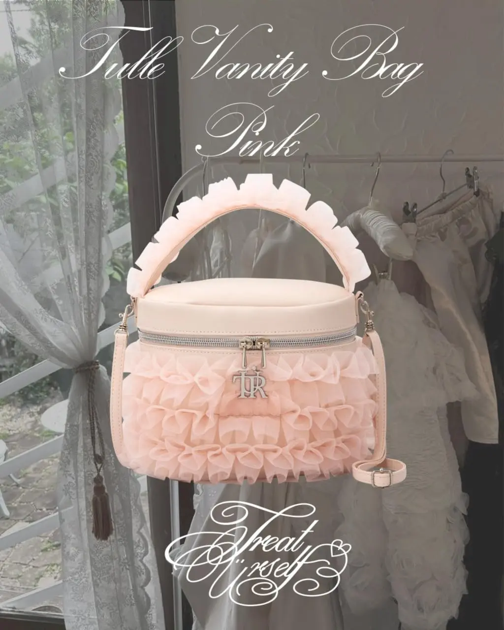 Treat ürself Tulle Vanity Bag Book Pink