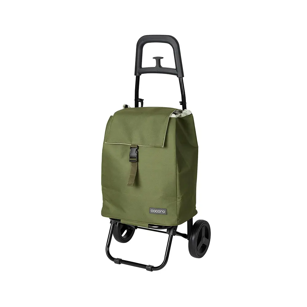 日本cocoro PLAIN BASIC 保溫保冷摺疊購物車-25L/ 森林綠