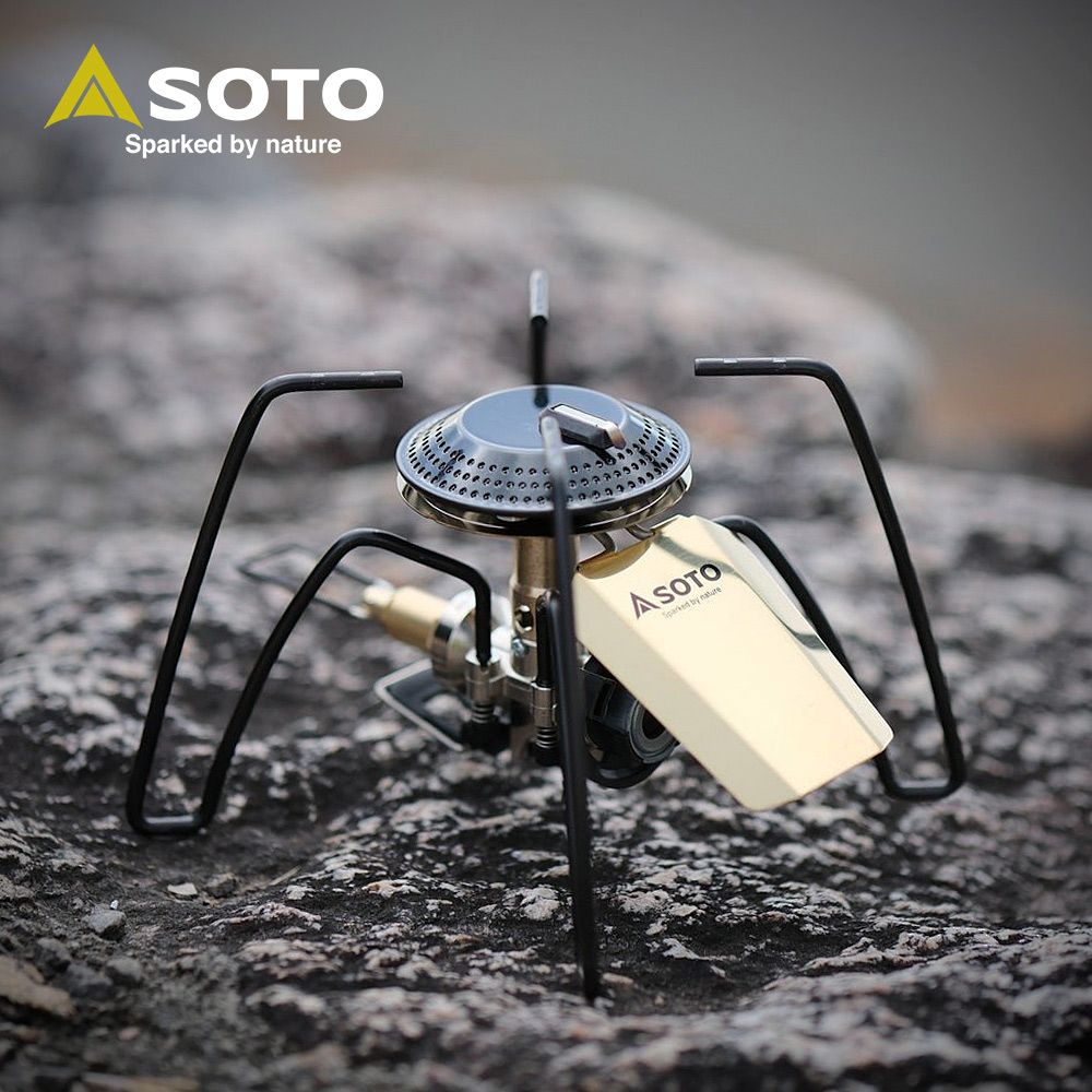 日本SOTO 迷你穩壓黑蜘蛛爐(黃銅版) ST-340BR 附點火槓桿
