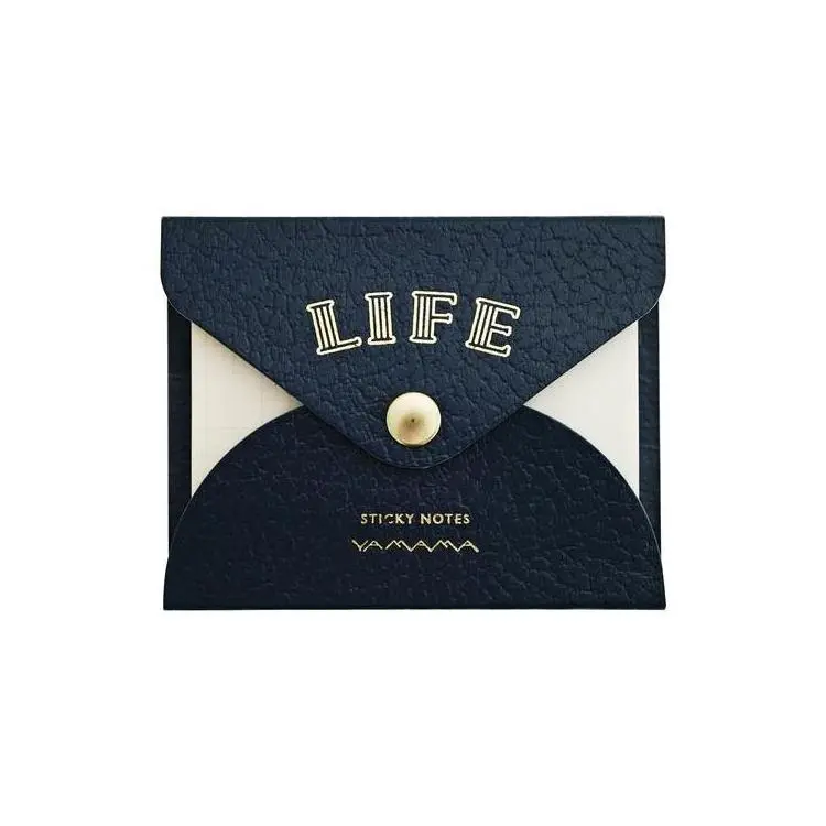 日本LiFE 便利貼本/ 方眼+空白/ 海軍藍