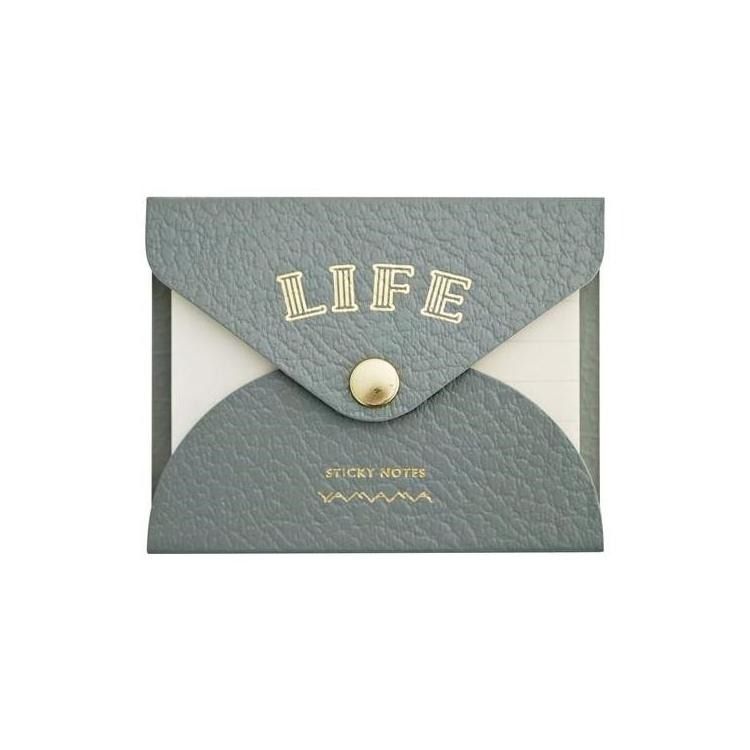日本LiFE 便利貼本/ 空白+橫線/ 灰
