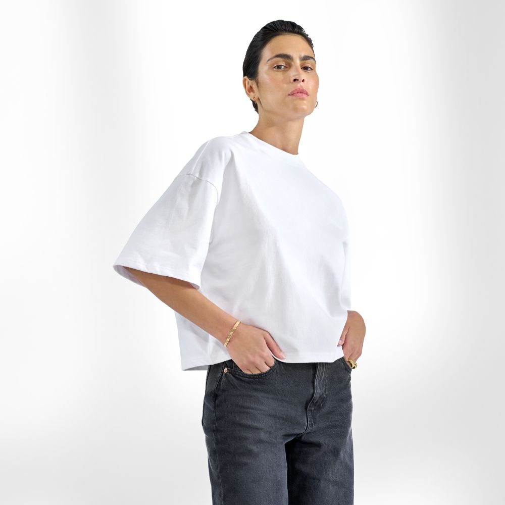 Bread & Boxers Heavy T shirt 率性寬版純棉T恤/ 白/ L