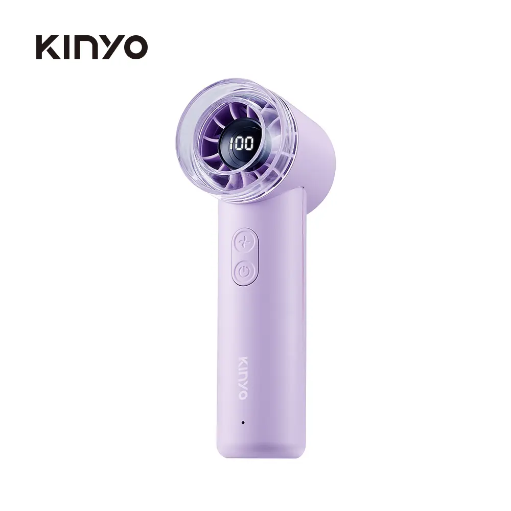 KINYO mini百檔充電風扇/ 紫/ UF-3008PU