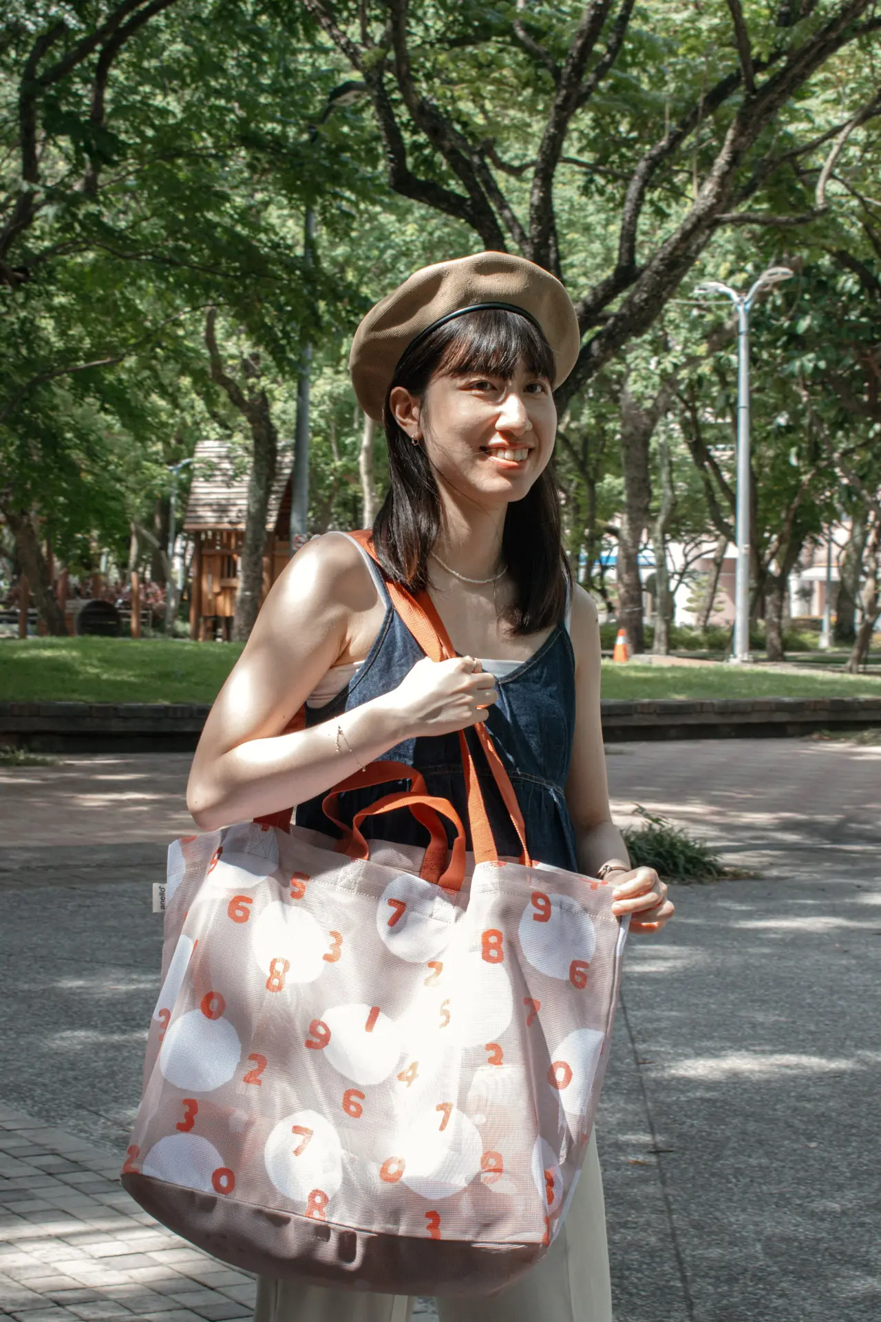 美式復古★【誠品限定】SOU．SOU X anello 托特網袋/SO-SU-U十數和圓點C