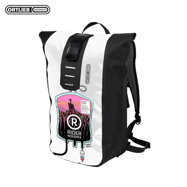 【ORTLIEB】Velocity Design 23L 防水背包 白 黑(騎士韌性) / 設計款郵差風造型防水背包