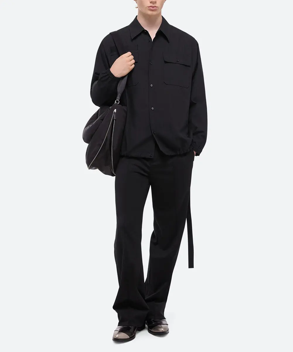 Helmut Lang 黑色長袖襯衫_男/中性/ L