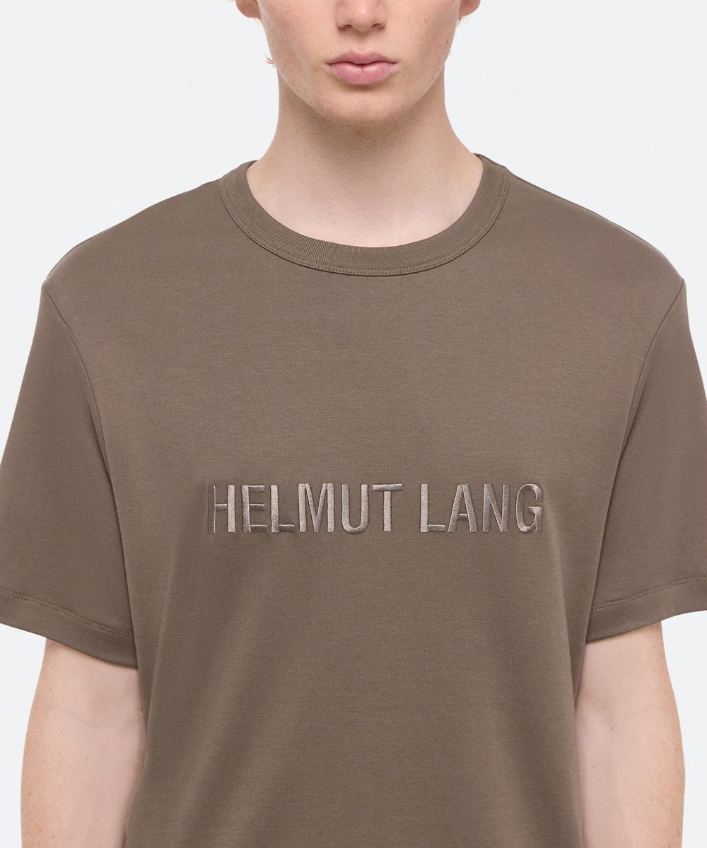 Helmut Lang 橄欖色LOGO短袖TEE_男/中性/ XL