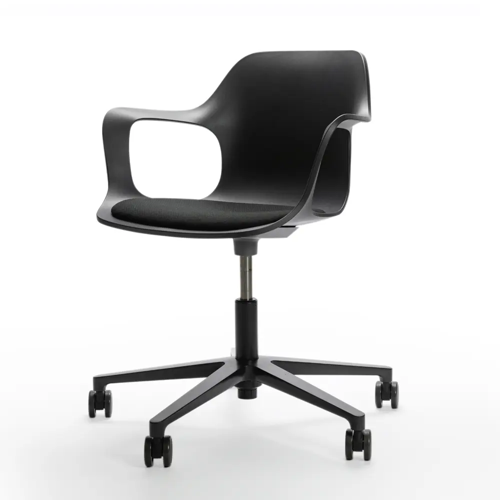 北歐櫥窗/Vitra HAL RE Armchair Studio 扶手工作好椅 (黑、深灰坐墊)