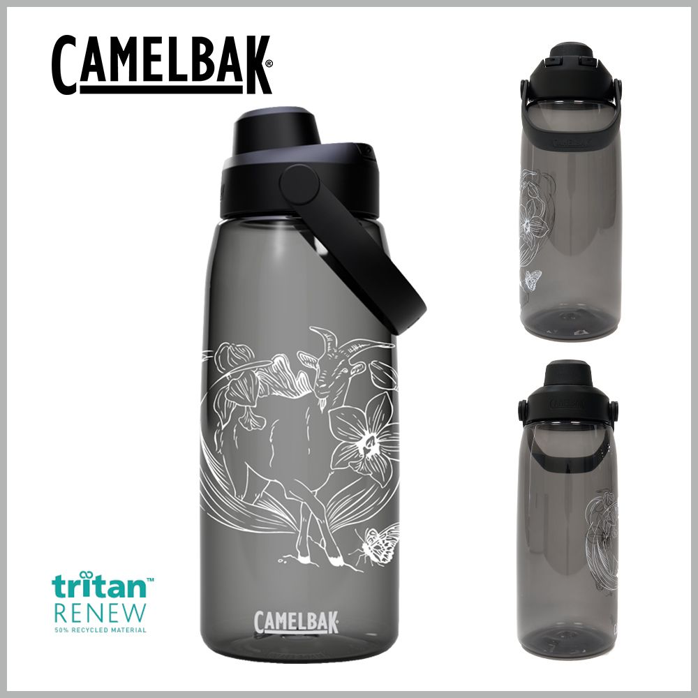 【CamelBak】CBSMUPB1003 1000ml Chug 戶外運動水瓶RENEW 蘭嶼山羊-炭黑