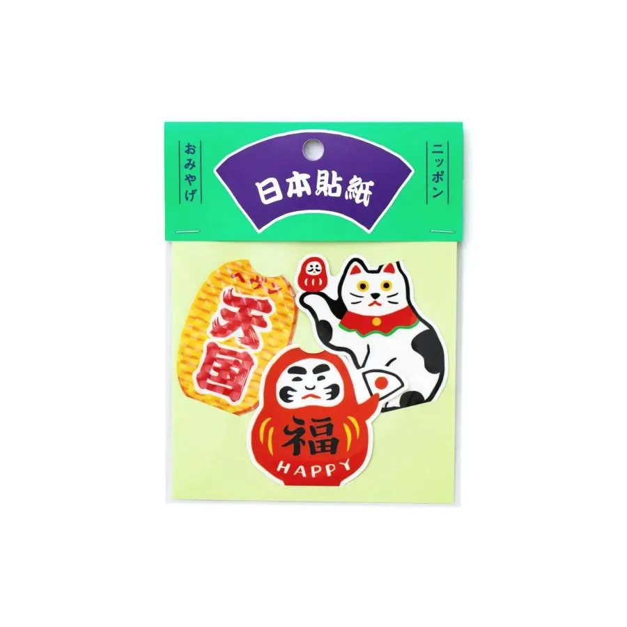 日本 HIGHTIDE New Retro造型貼紙組/ 日本/ 緣起物/ 3入