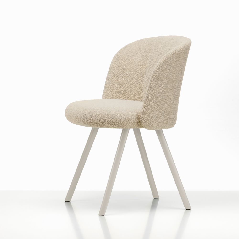 北歐櫥窗/Vitra Mikado 天皇 單椅(淺米色布料、米白灰椅腳)