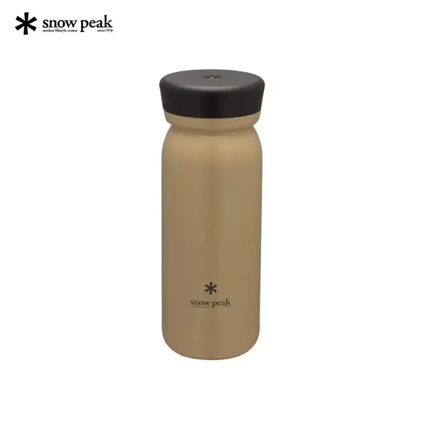 【Snow Peak】不鏽鋼真空保溫瓶M型(500ml)(兩色)/ 棕色