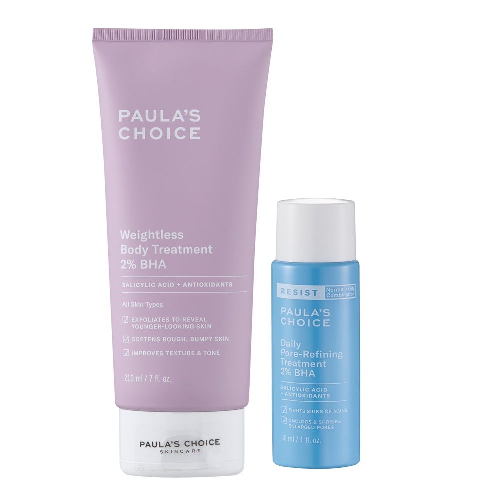 水楊酸超值1+1▼【Paula's Choice 寶拉珍選】2%水楊酸身體乳210ml+抗老化2%水楊酸緊緻毛孔精露30ml