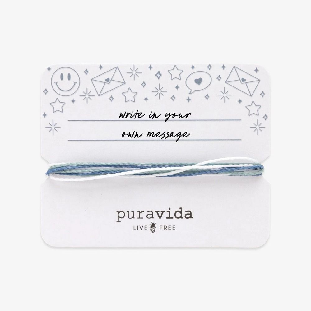 Pura Vida 美國手工 GIFTING系列/ WRITE IN YOUR OWN MESSAGE自由譜寫手鍊卡