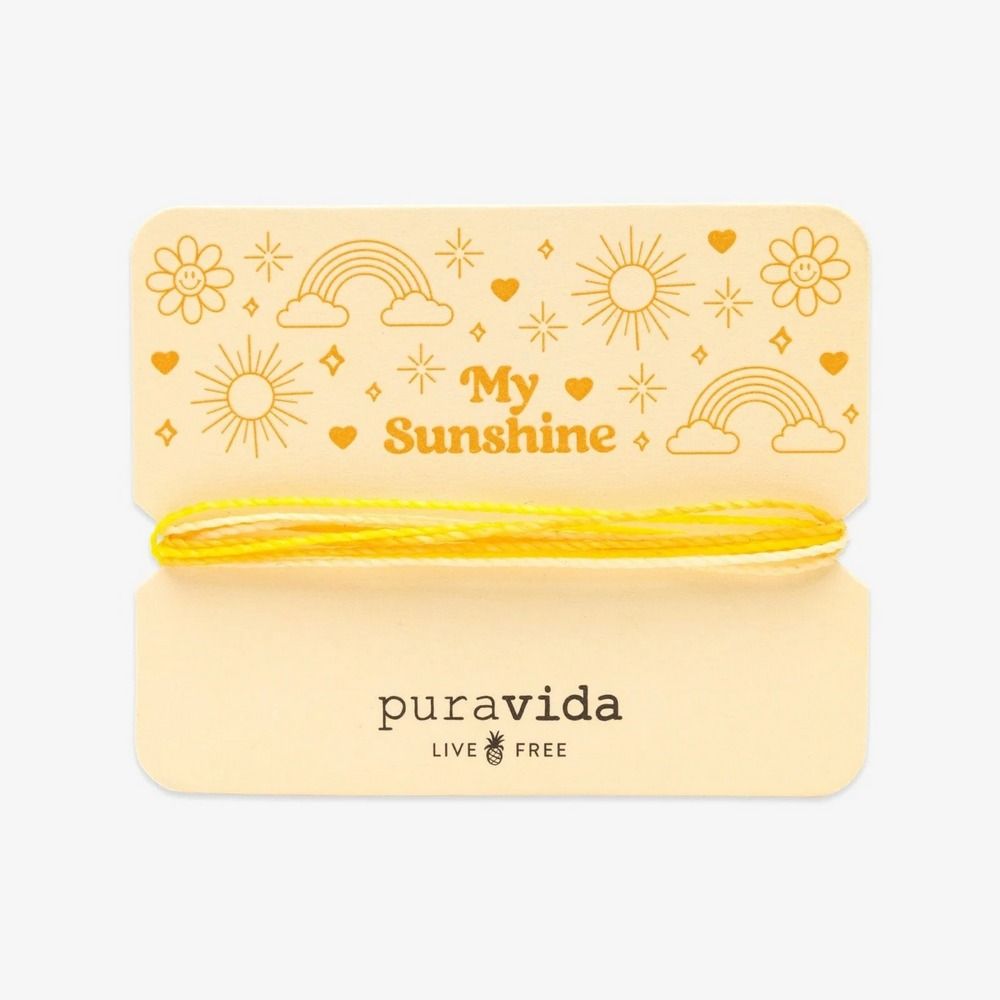 Pura Vida 美國手工 GIFTING系列/ MY SUNSHINE心中的太陽手鍊卡