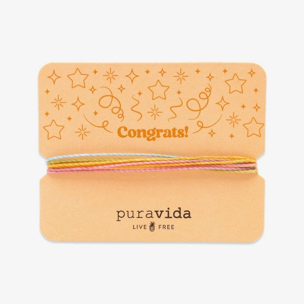Pura Vida 美國手工 GIFTING系列/ CONGRATS恭喜手鍊卡
