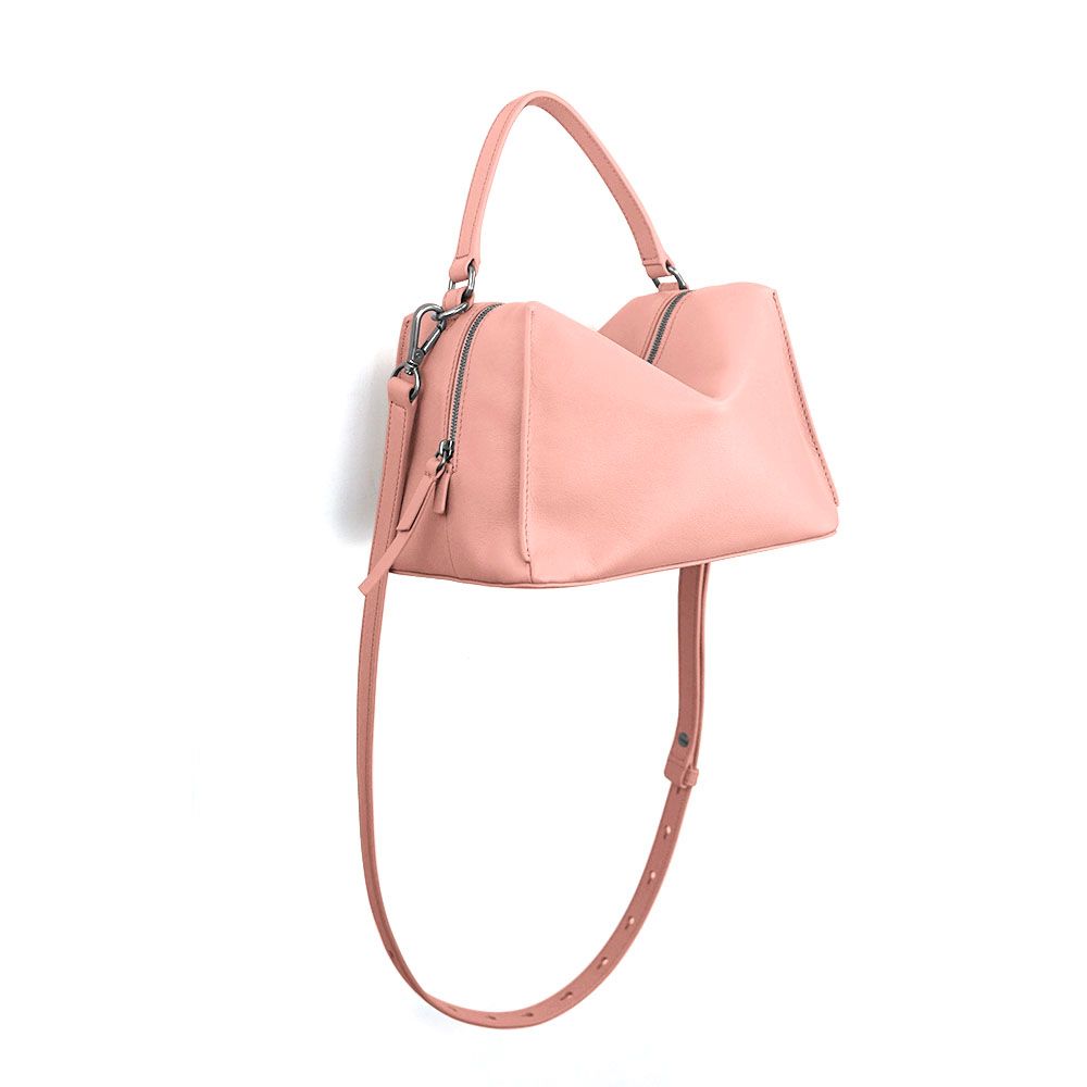 Darker Than Black Bags/ Mini Valley Cube Shoulder Bag 迷你方型軟包/ 霞粉色