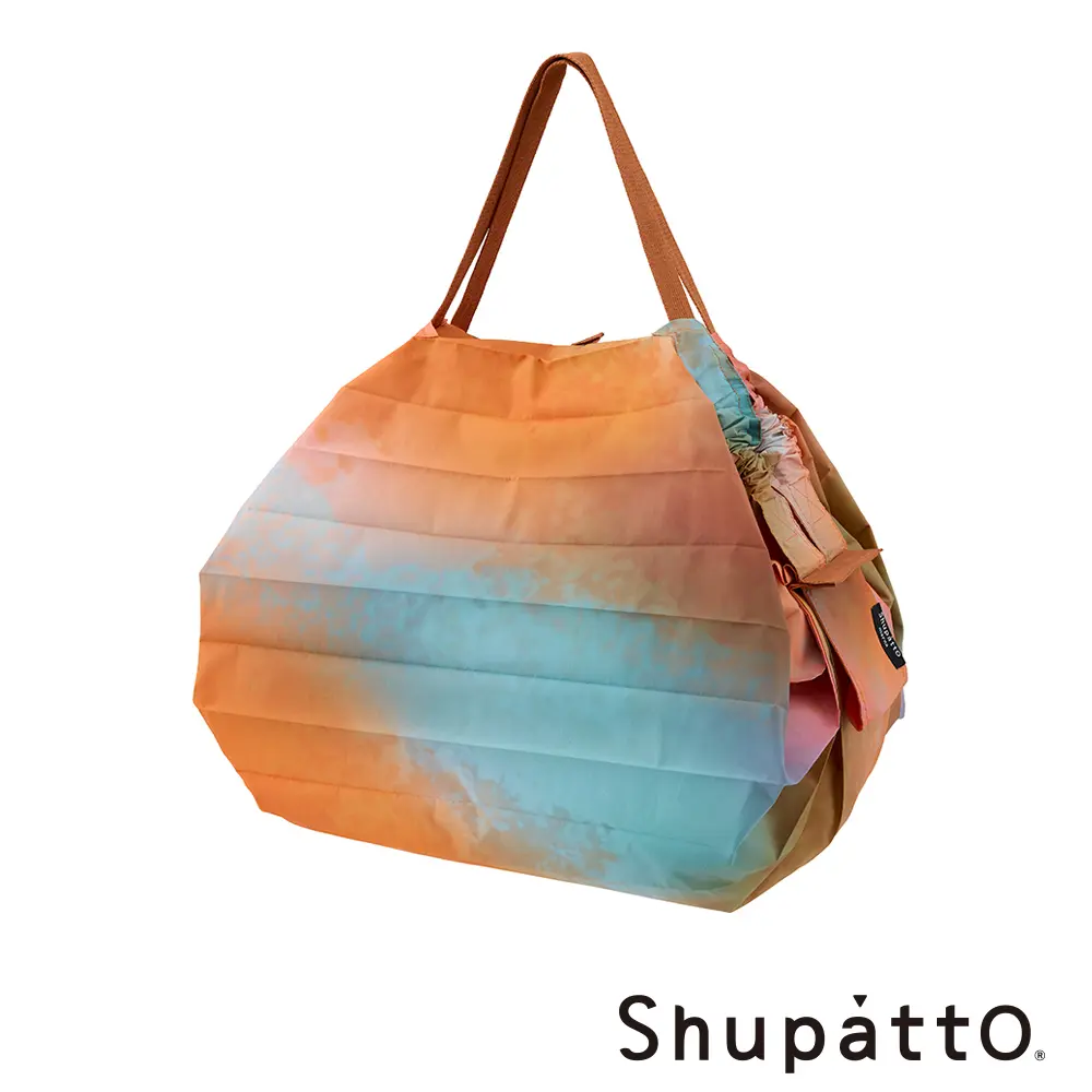 Shupatto 燈籠型限定版夢幻屋系列秒收環保啪啪包-中/ 秋陽橘