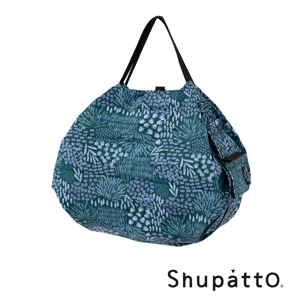 Shupatto 燈籠型限定版夢幻屋系列秒收環保啪啪包-中/ 香草綠
