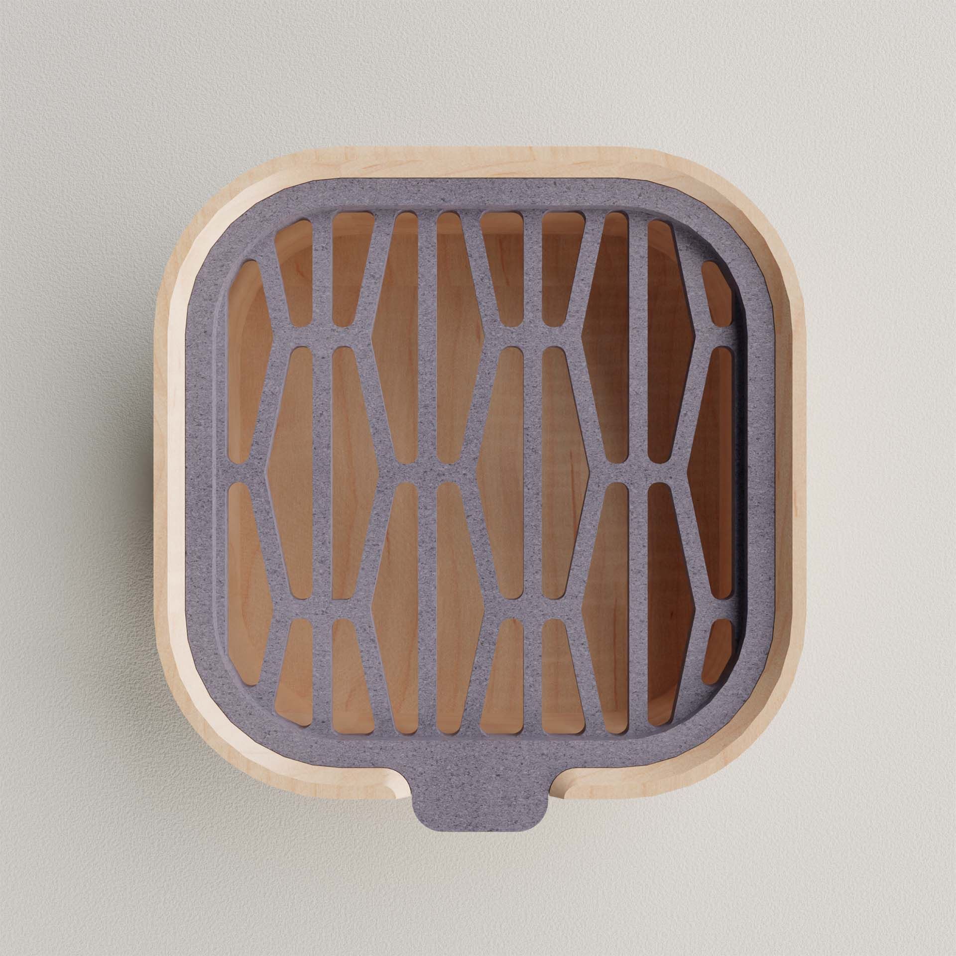 獨木設計UniWoodesign 飾品收納展示盒/ 微型窗景/ 霧灰紫