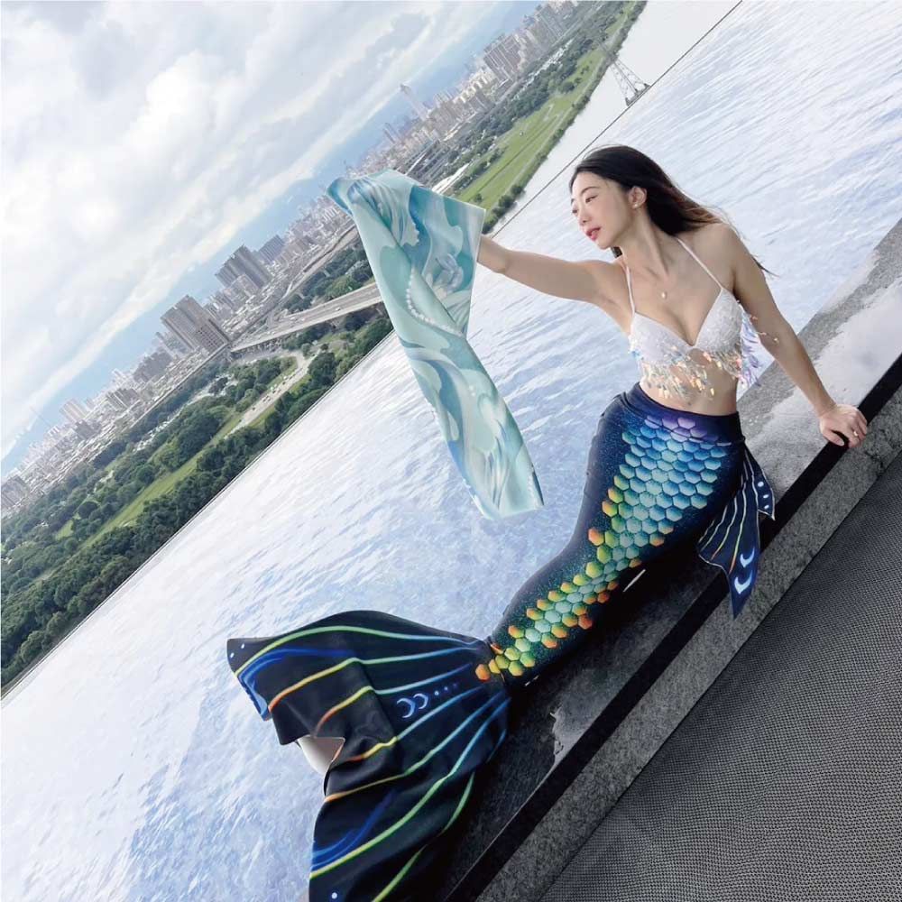 【好好棉】人魚聯名款自黏擦髮巾/100x37cm-2件組