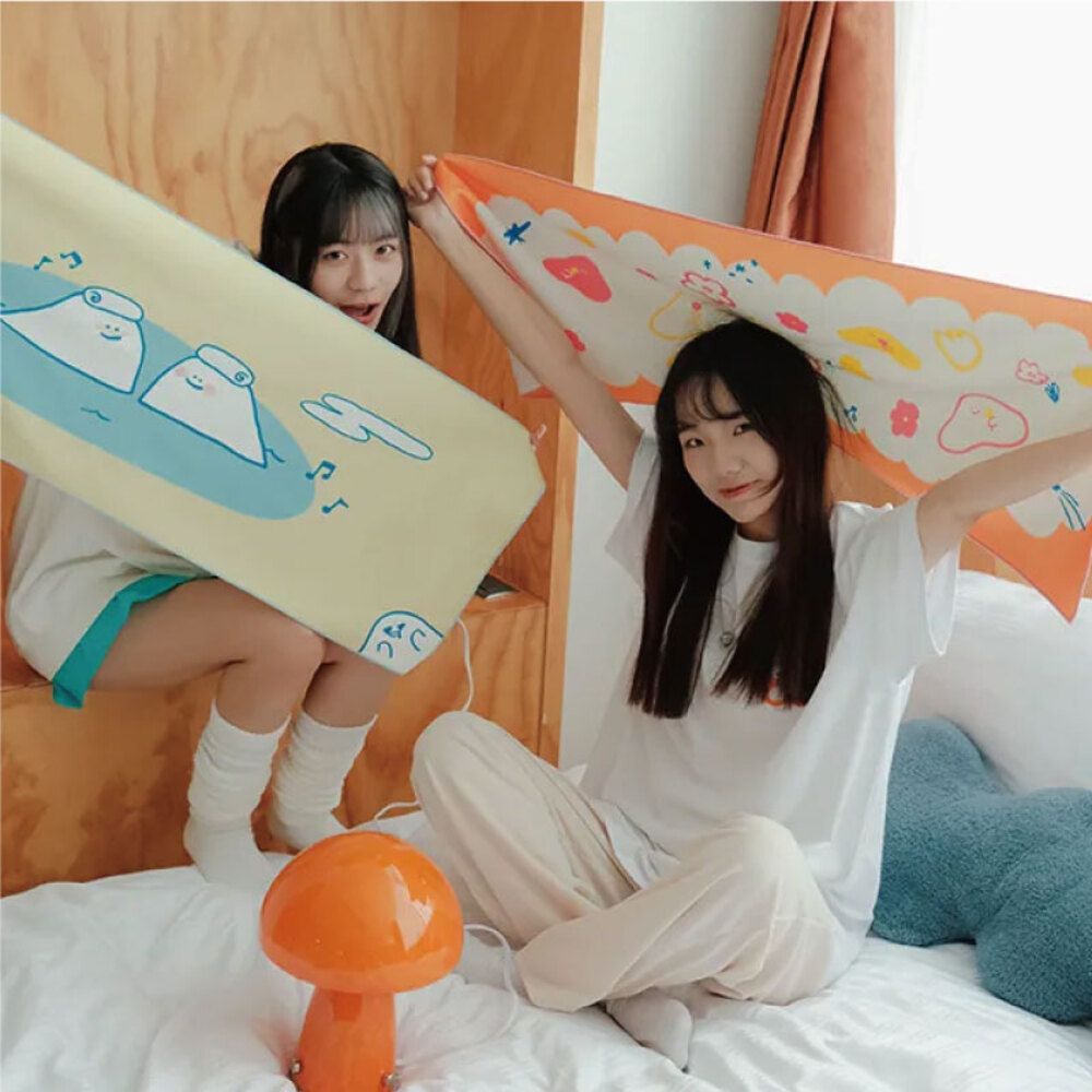 【好好棉】桃桃聯名款自黏擦髮巾/100x37cm-2件組