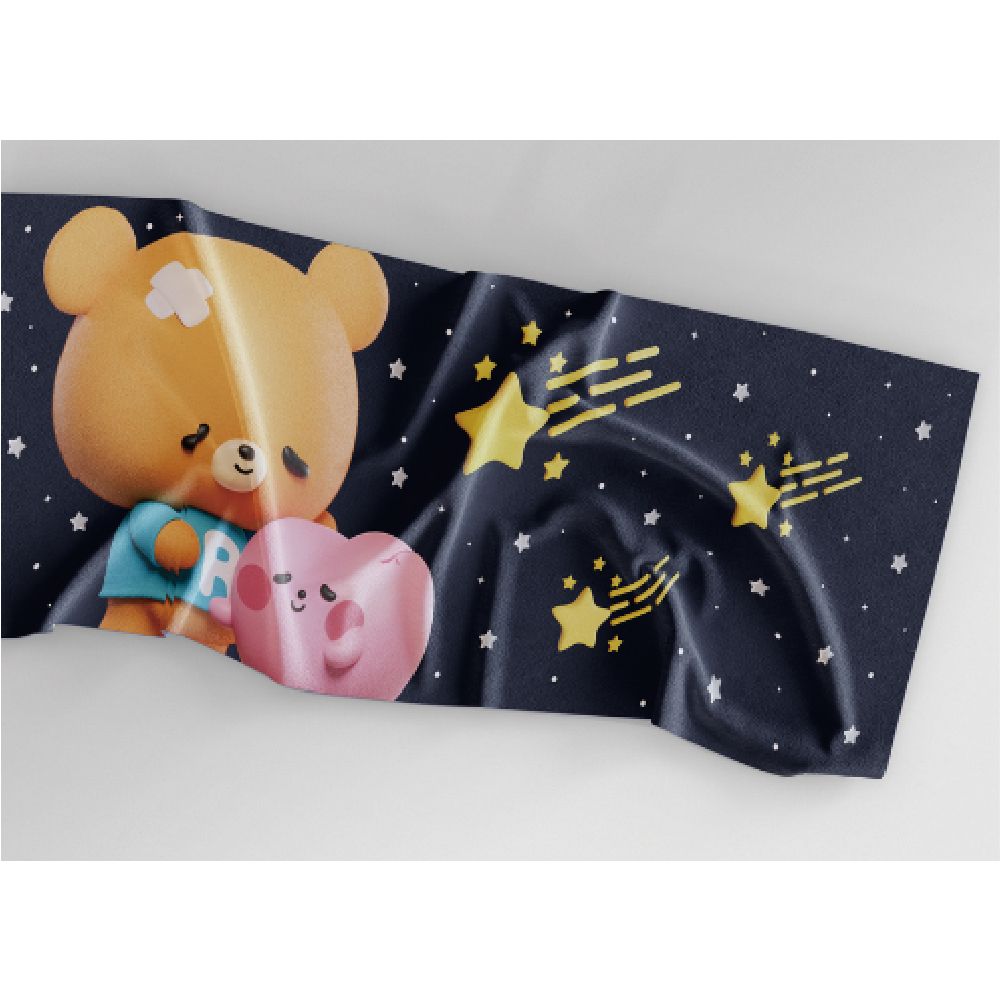 【好好棉】公益聯名款自黏擦髮巾/100x37cm/ 呼呼