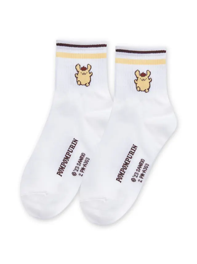 【ONEDER旺達棉品】三麗鷗系列中筒襪/ 布丁狗-303/ 22-26