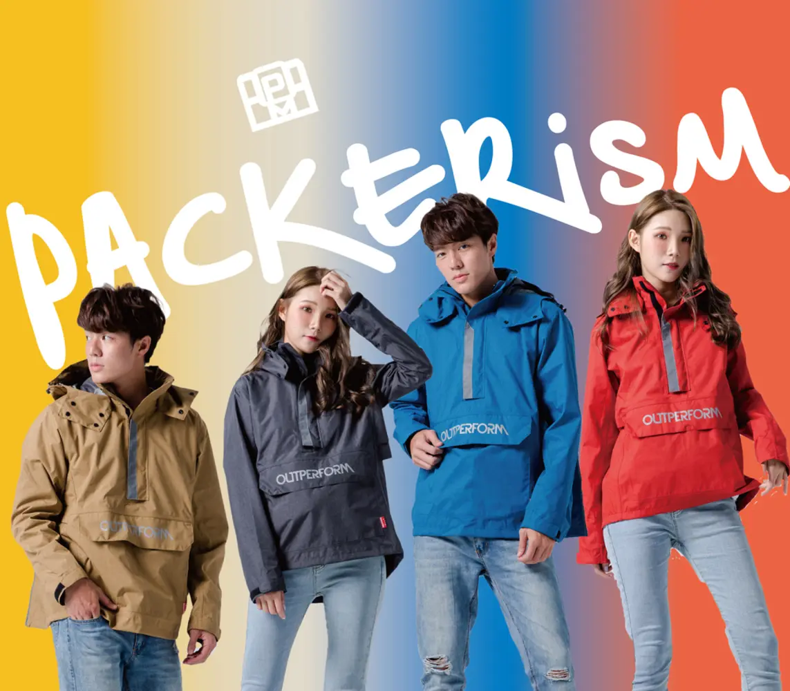 【Outperform-奧德蒙】揹客 Packerism 套式背包款衝鋒雨衣/ 鐵灰/ 2XL