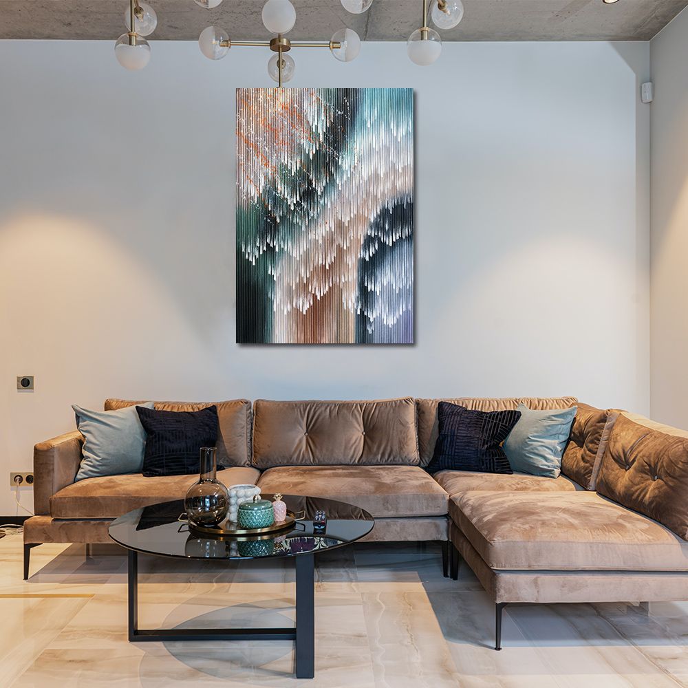 御畫房 當代國家級展覽畫家 抽象系列手繪油畫70×100cm(DB-007)